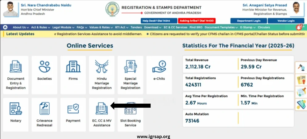 IGRS AP EC, CC & MV Assistance